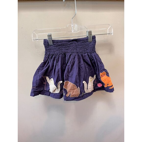 Mini Boden Embroidered Hem Skirt with Cats‎ - Size 3-4Y - Picture 4 of 5